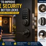 How to improve home security with better locks including smart locks, deadbolts, and reinforced front doors