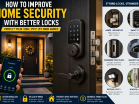 How to improve home security with better locks including smart locks, deadbolts, and reinforced front doors